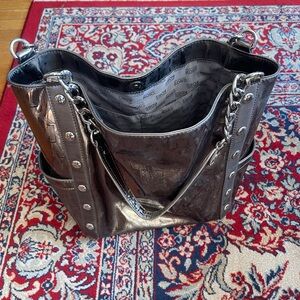 Michael Kors Metallic Silver Tote Bag